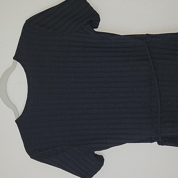ZARA Trafaluc Ribbed Wrap Mini Dress, US M, Black, EUC - Picture 9 of 13